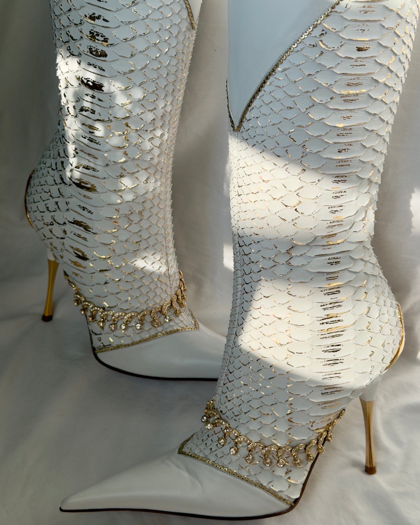 Hamlet Couture Italian Python Boots — 37/38 & 38/39