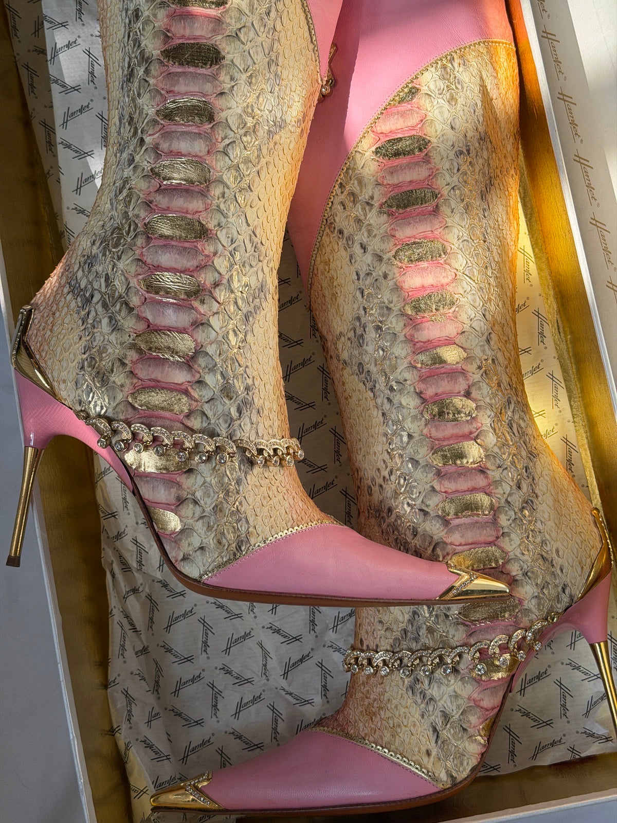 Hamlet Couture Italian Python Boots — 36/37