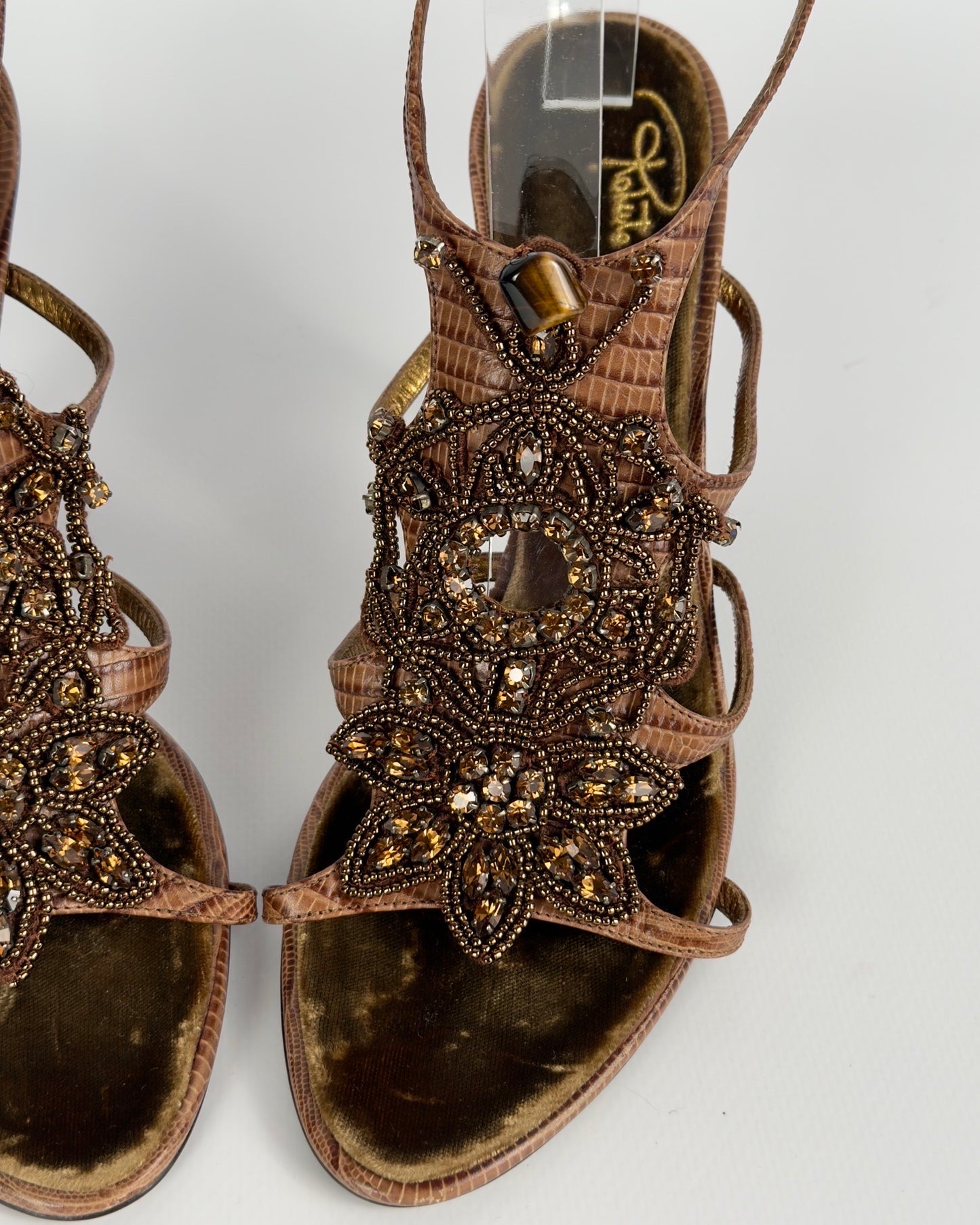 Roberto Cavalli Vintage Beaded Heels — 41