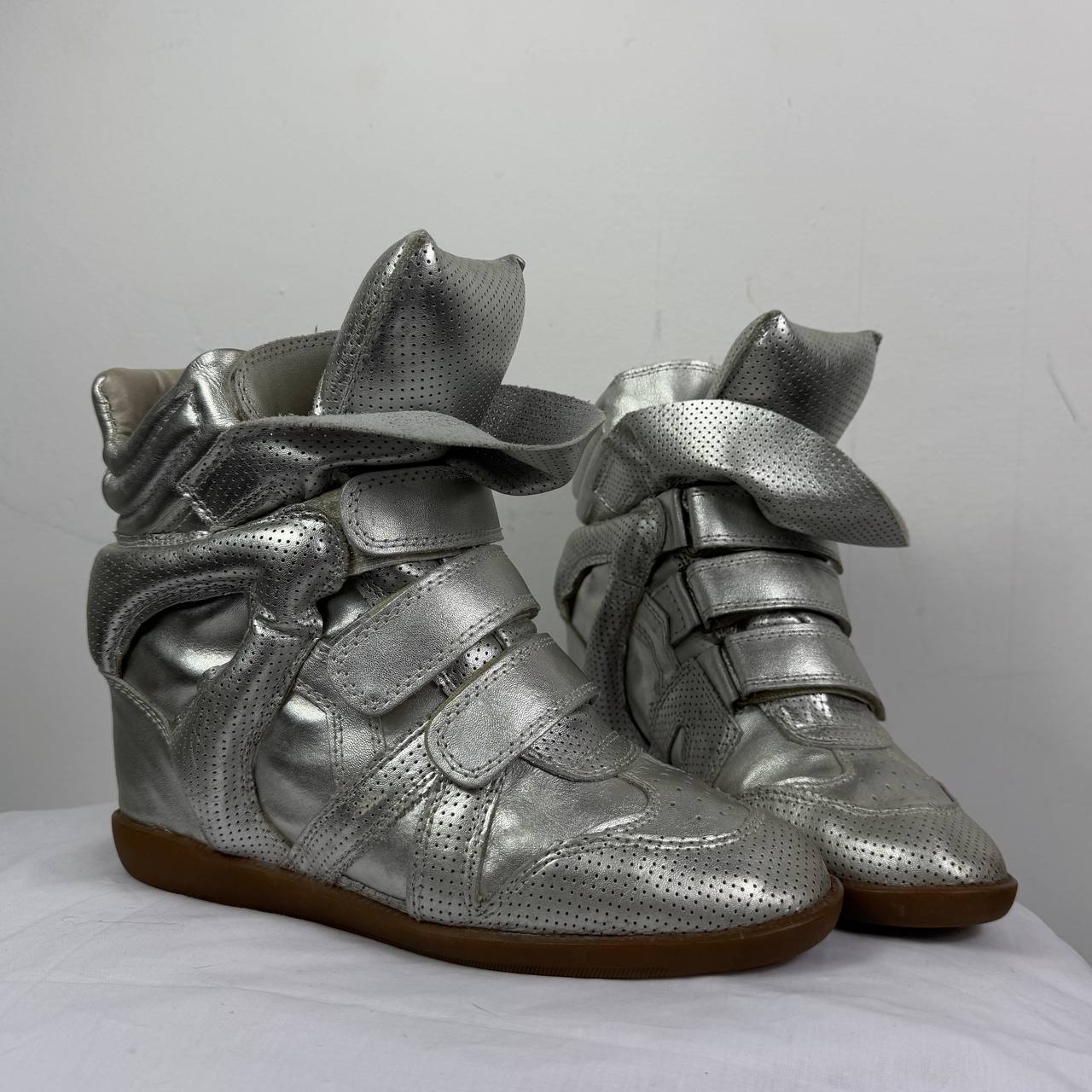 ‘Marant’ Silver Wedge Sneakers 39.5/40.5