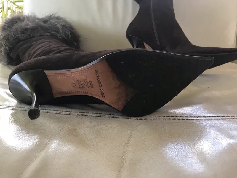 Gianmarco Lorenzi Vintage Fur Boots — 40
