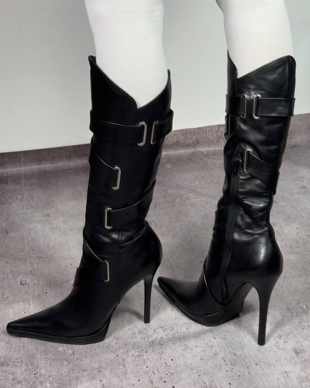 Casadei Vintage Leather Boots —36
