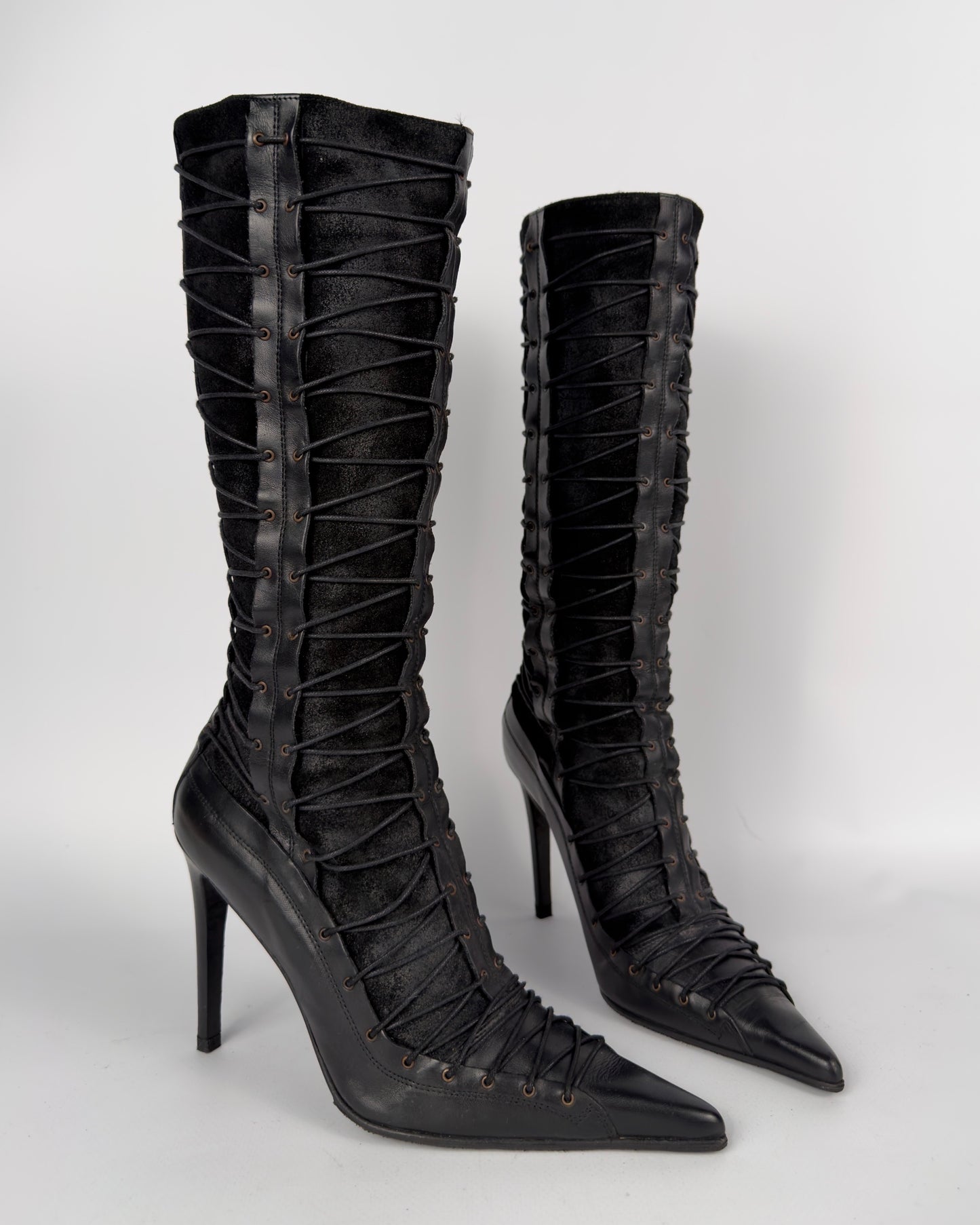 El Dante’s Couture Vintage Corset Lacing Boots — 38