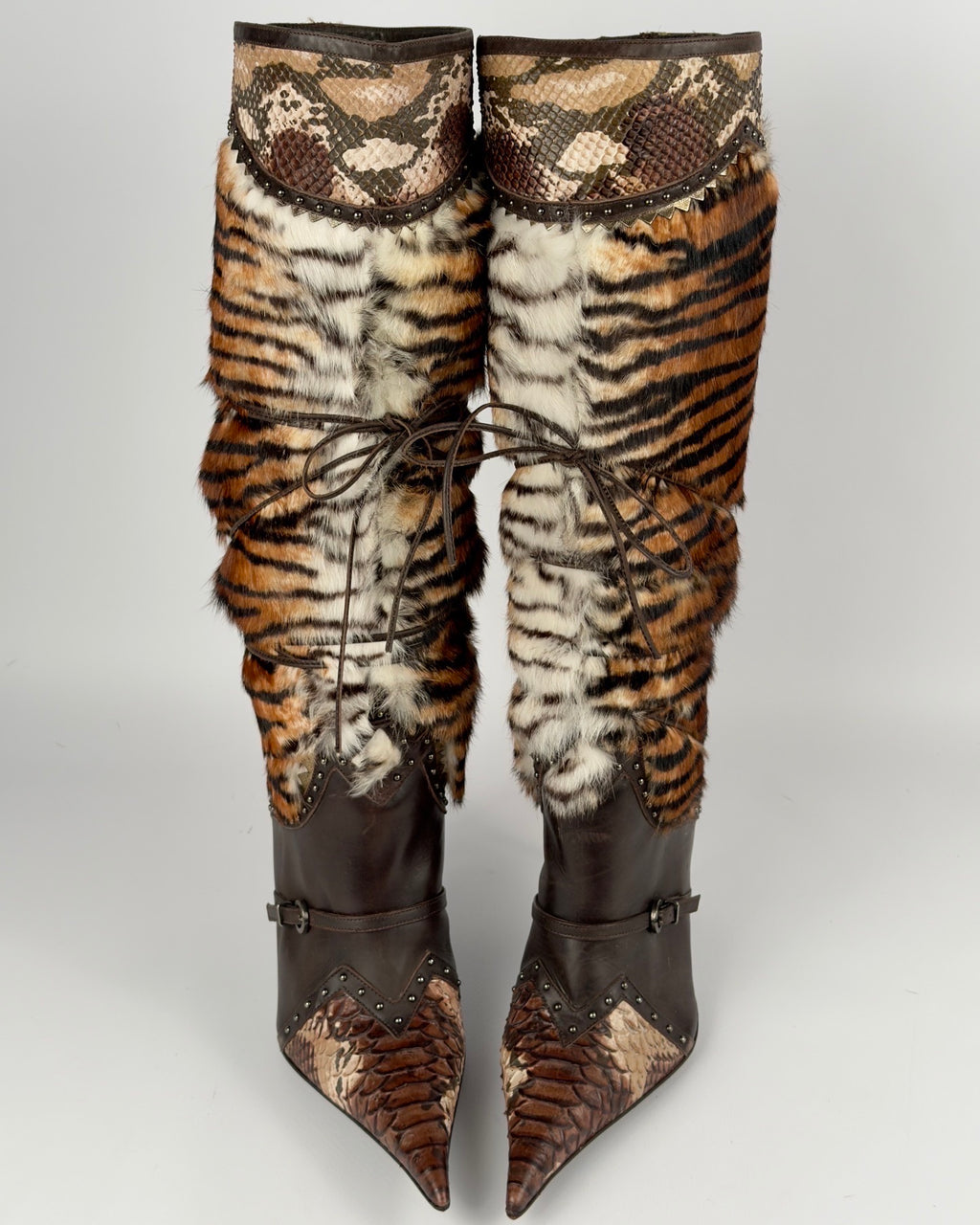 El Dante’s Couture Vintage Fur Boots — 39