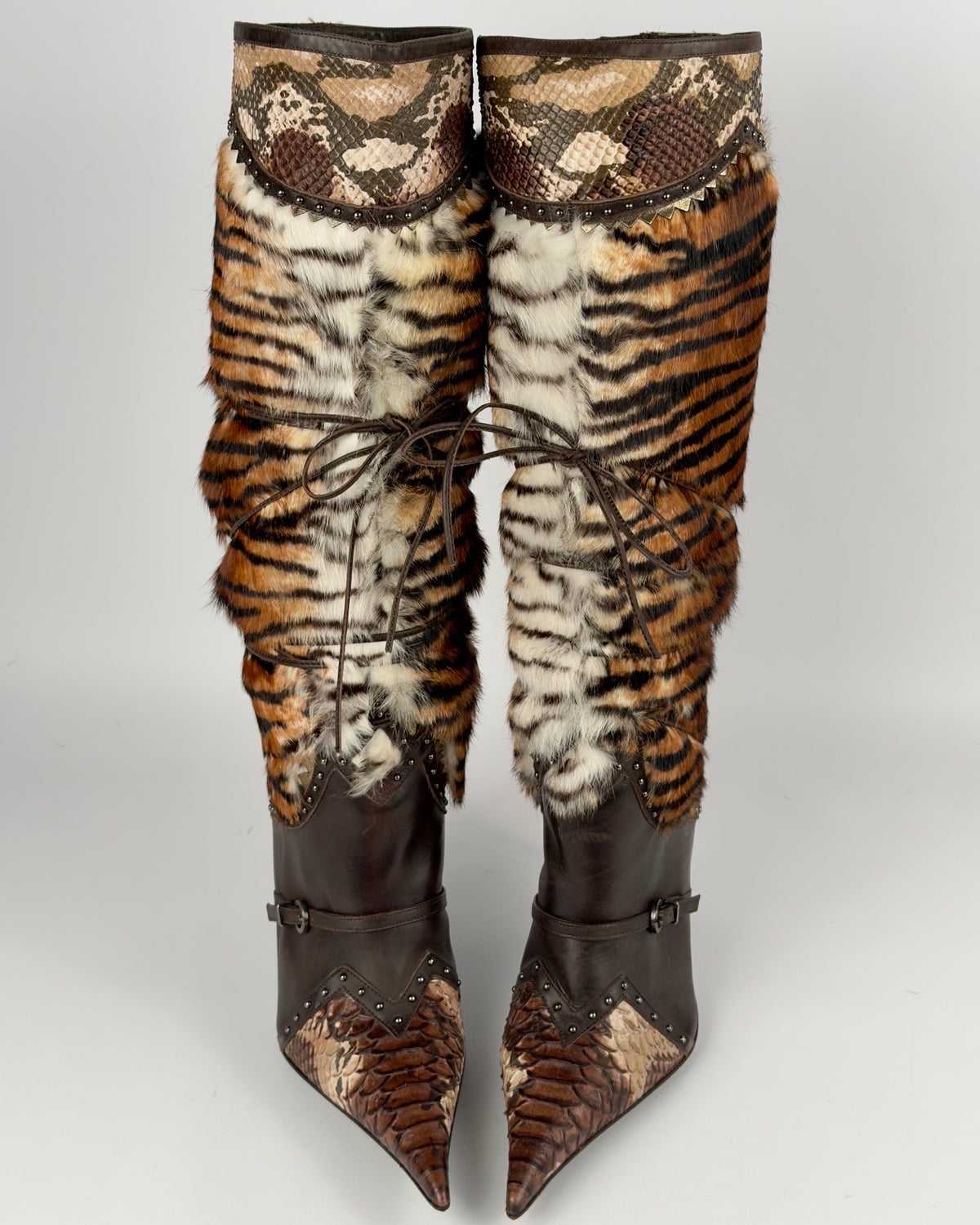 El Dante’s Couture Vintage Fur Boots — 39