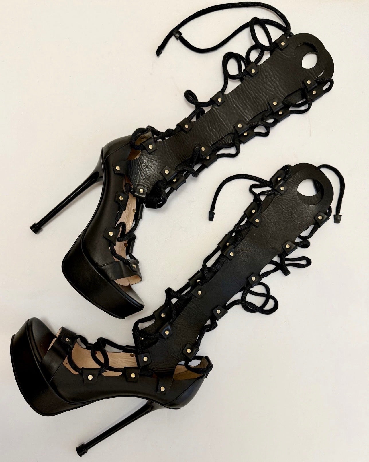 Versace 2011 Gladiator Wrap Heels — 37/37.5