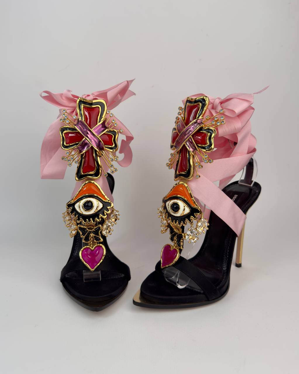 Dsquared2 2017 Treasures “Evil Eye”Lace Up Heels — 36