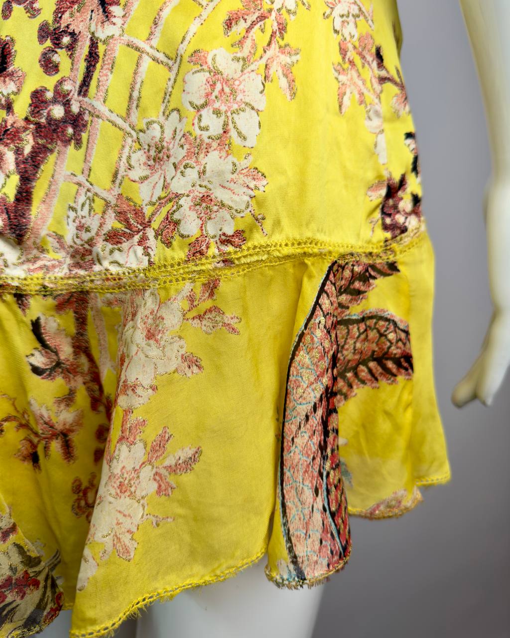 Roberto Cavalli S/S 2003 Iconic Chinoiserie Mini Silk Corset Dress