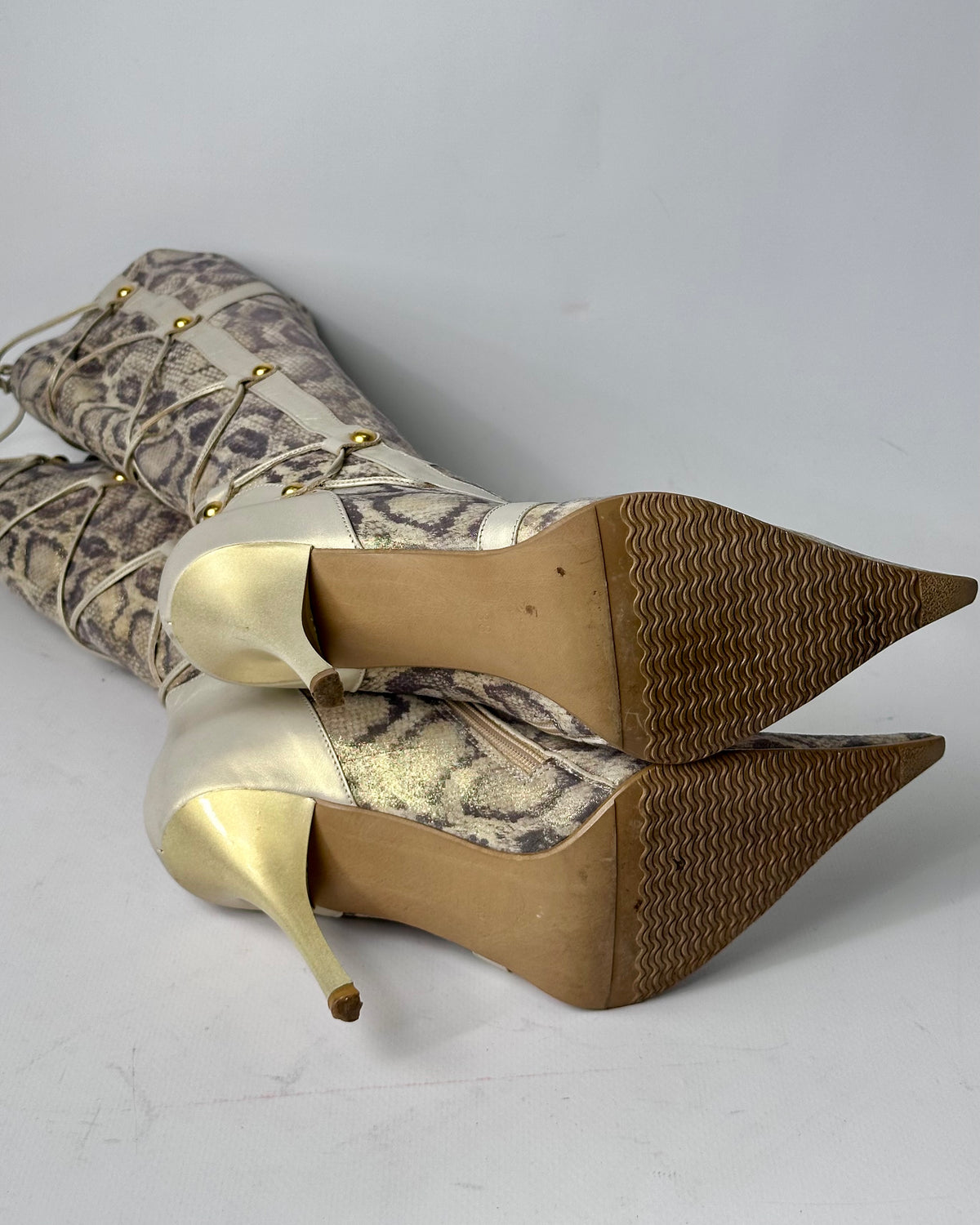 Vintage Lace Up Boots — 38