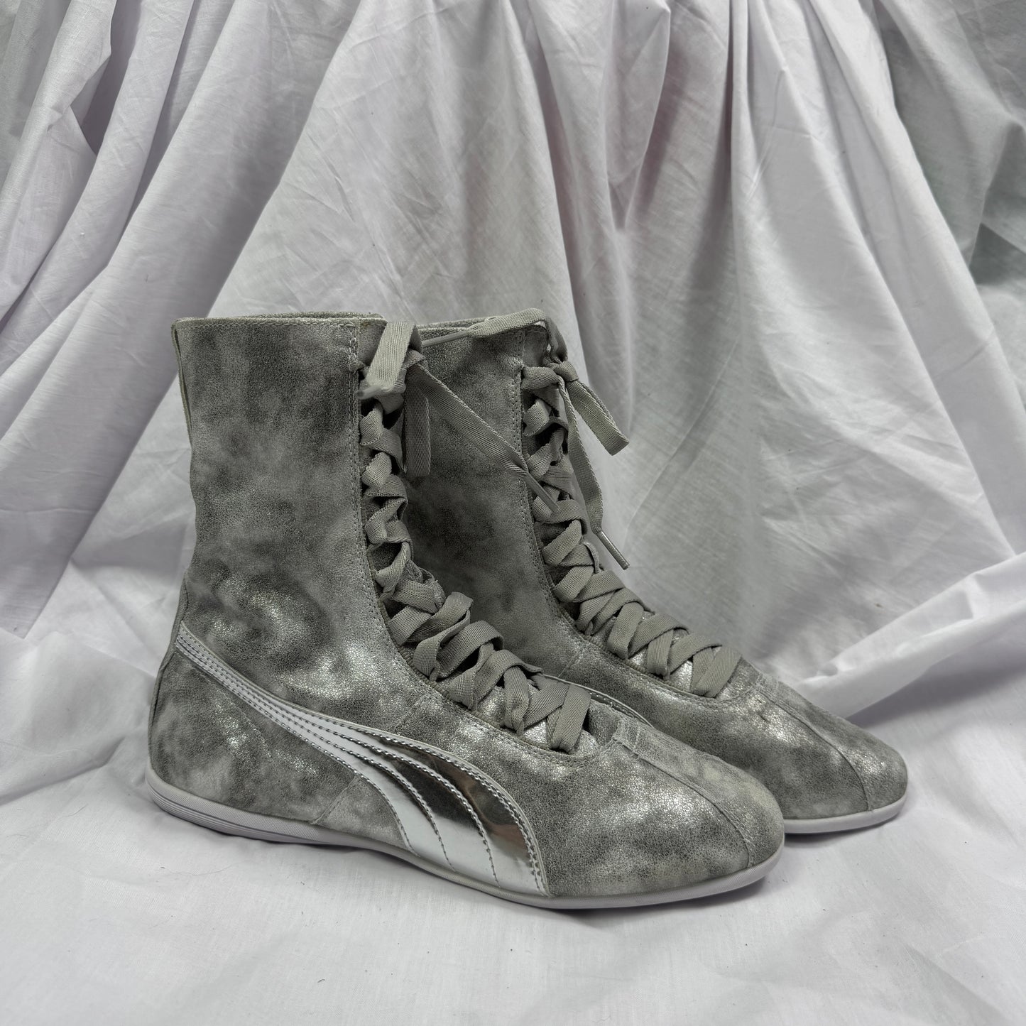 Puma Vintage Silver Boxing Boots 39/40 Deadstock