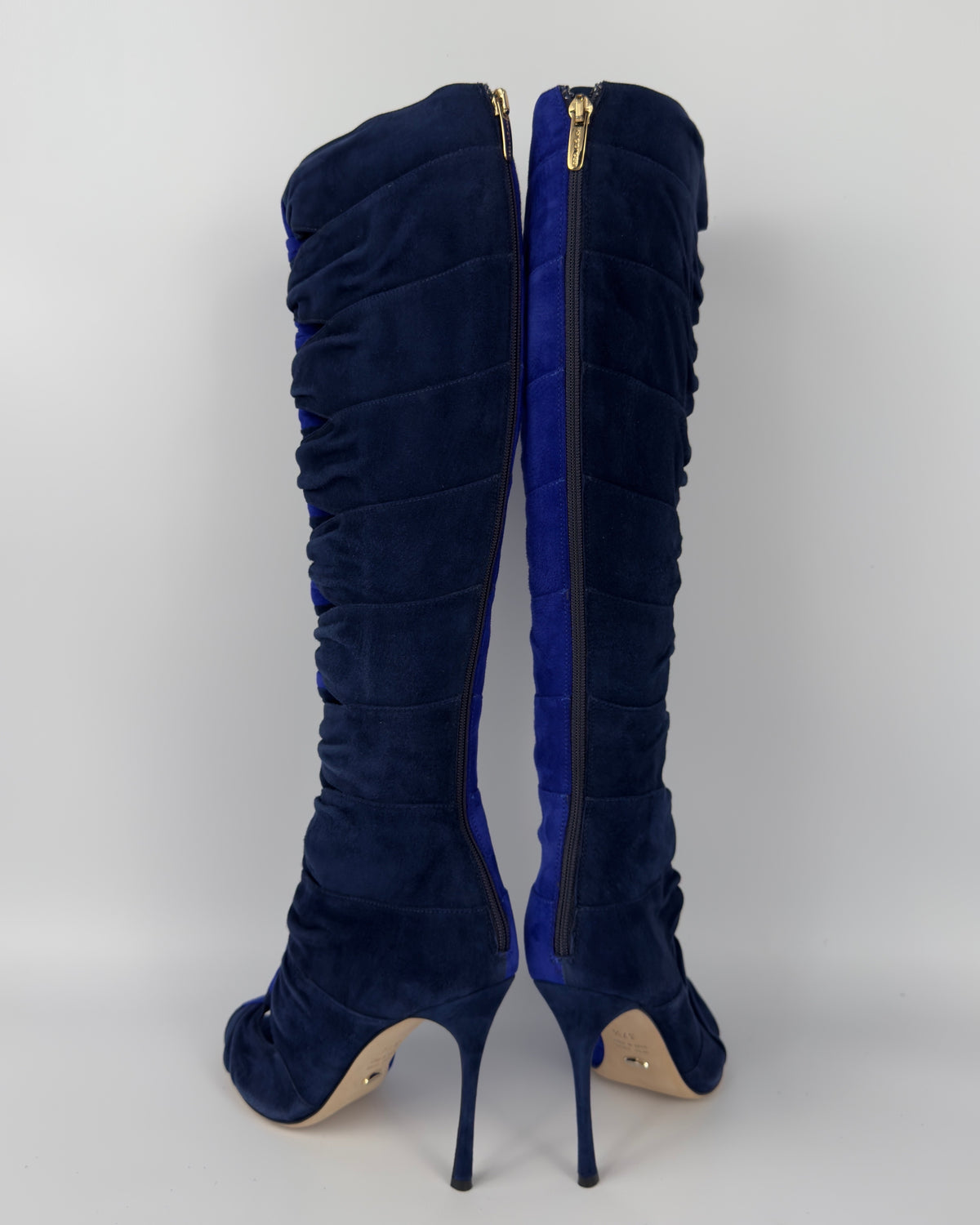 Sergio Rossi Dual-Blue Gladiator Heels — 37.5/38