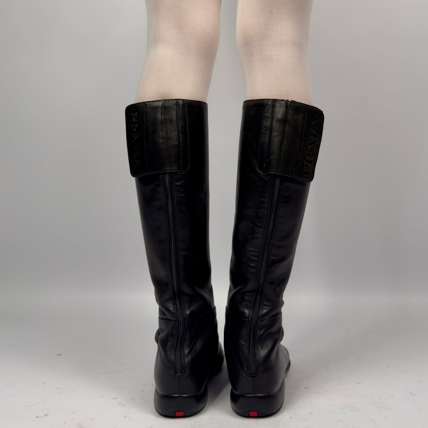 Prada AW99 Vintage Linea Rossa Leather Sport Boots 38.5/39.5