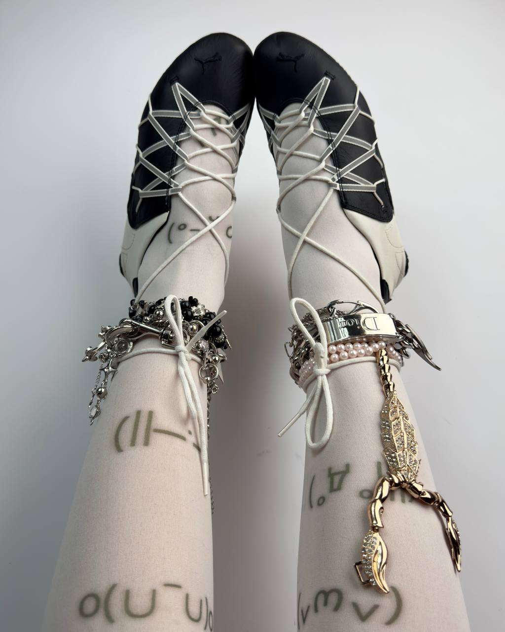 Puma Vintage Lace Up Ballet Flats — 37/37.5