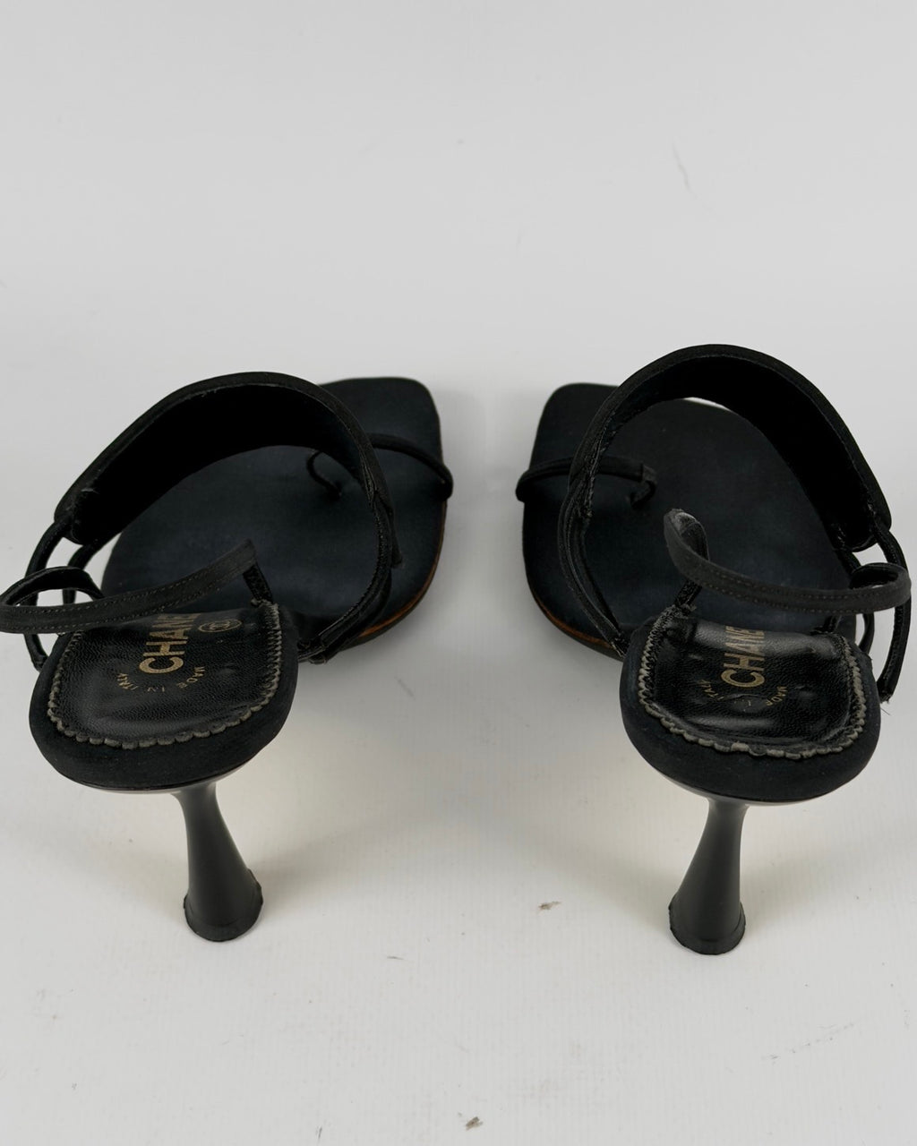 Chanel Cruise 2001 Crystal Logo Slingback Heels — 39/40