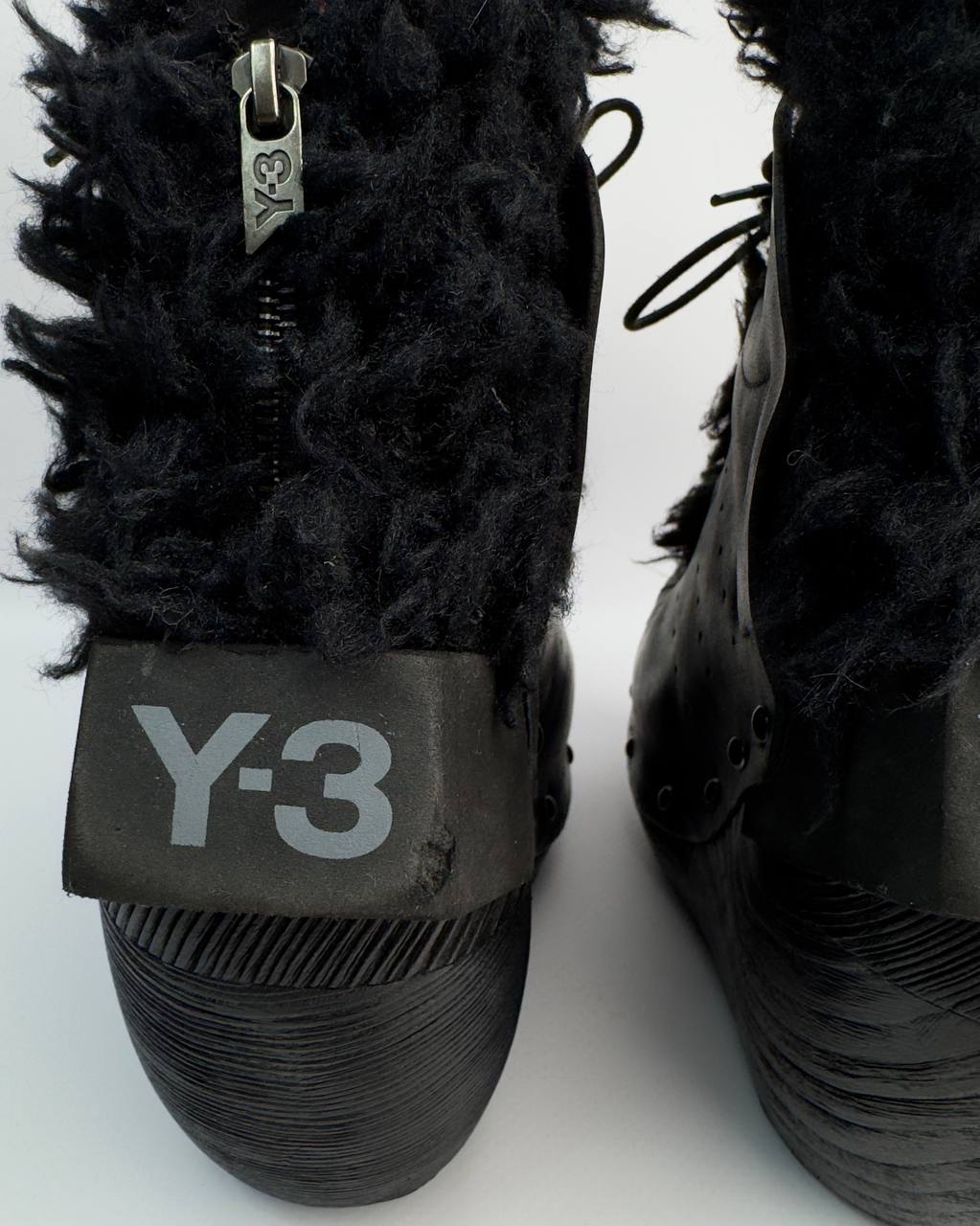 Adidas x Yohji Yamamoto Wedge Faux Fur Boots — 39/39.5