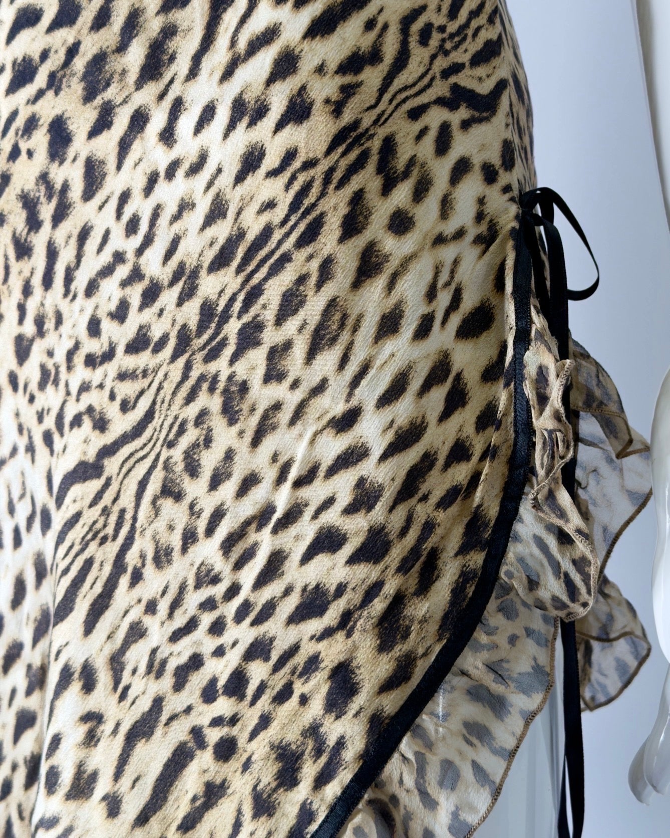 Roberto Cavalli early 2000s Leopard Silk Mini Dress