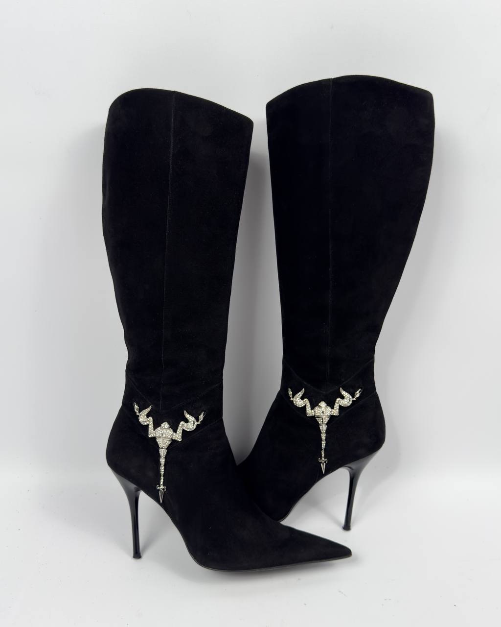Cesare Paciotti Vintage Italian Scorpion Suede Boots — 39.5/40