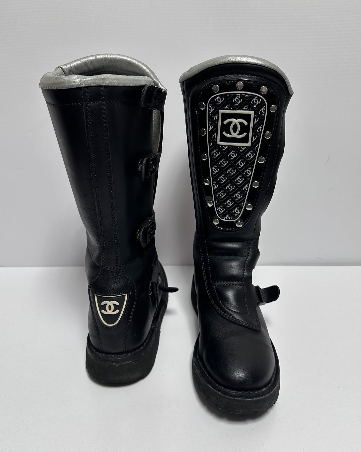 Chanel FW 2003 Moto Biker Boots — 38/39