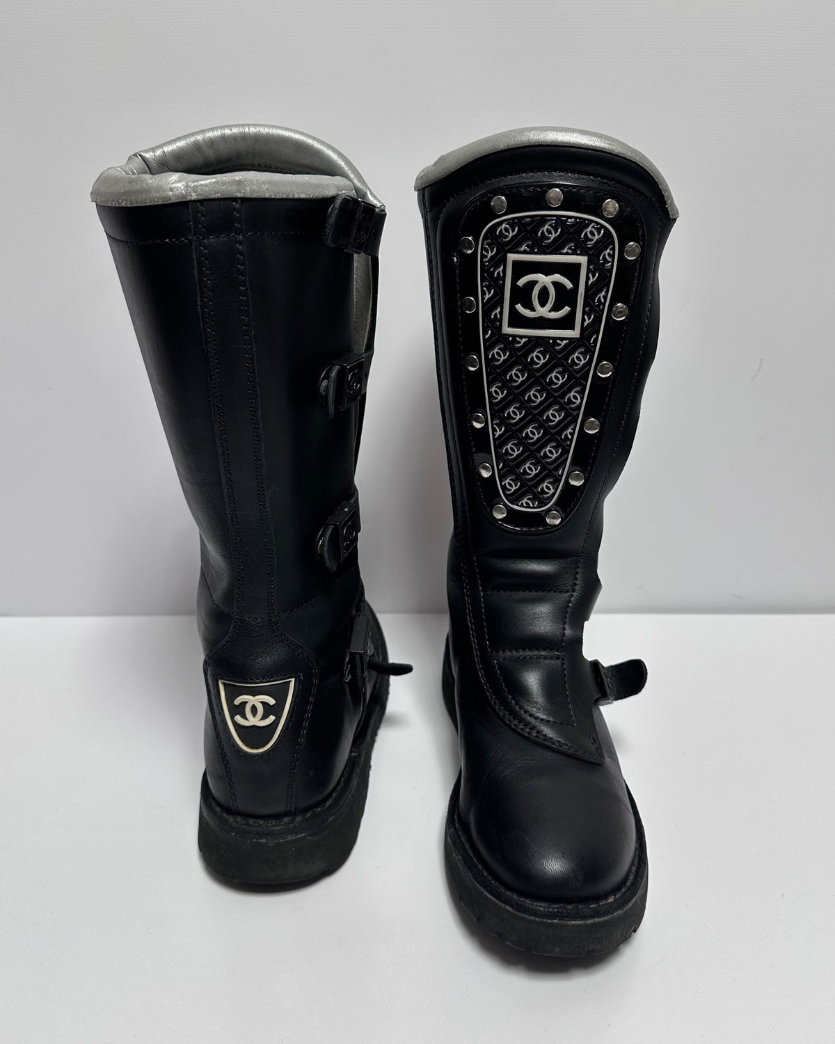 Chanel FW 2003 Moto Biker Boots — 38/39