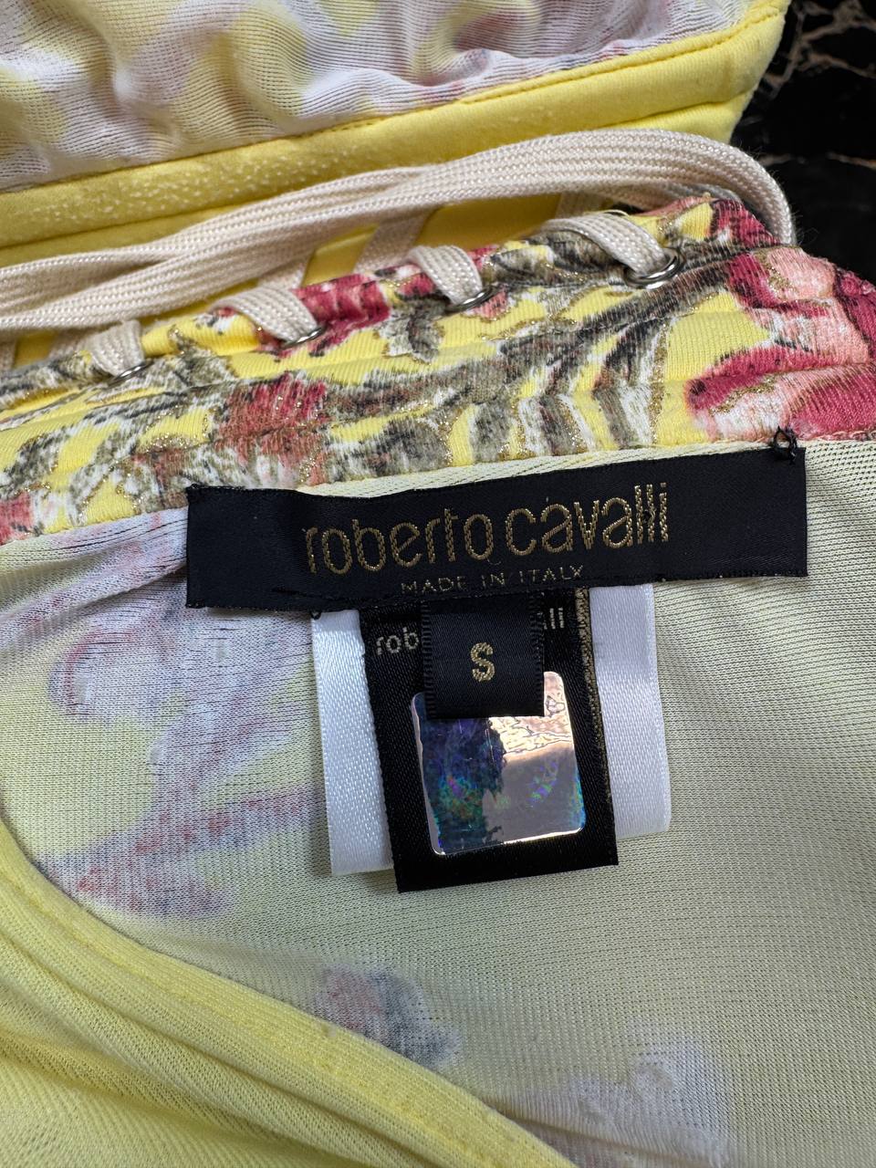 Roberto Cavalli S/S 2003 Chinoiserie Long Corset Dress