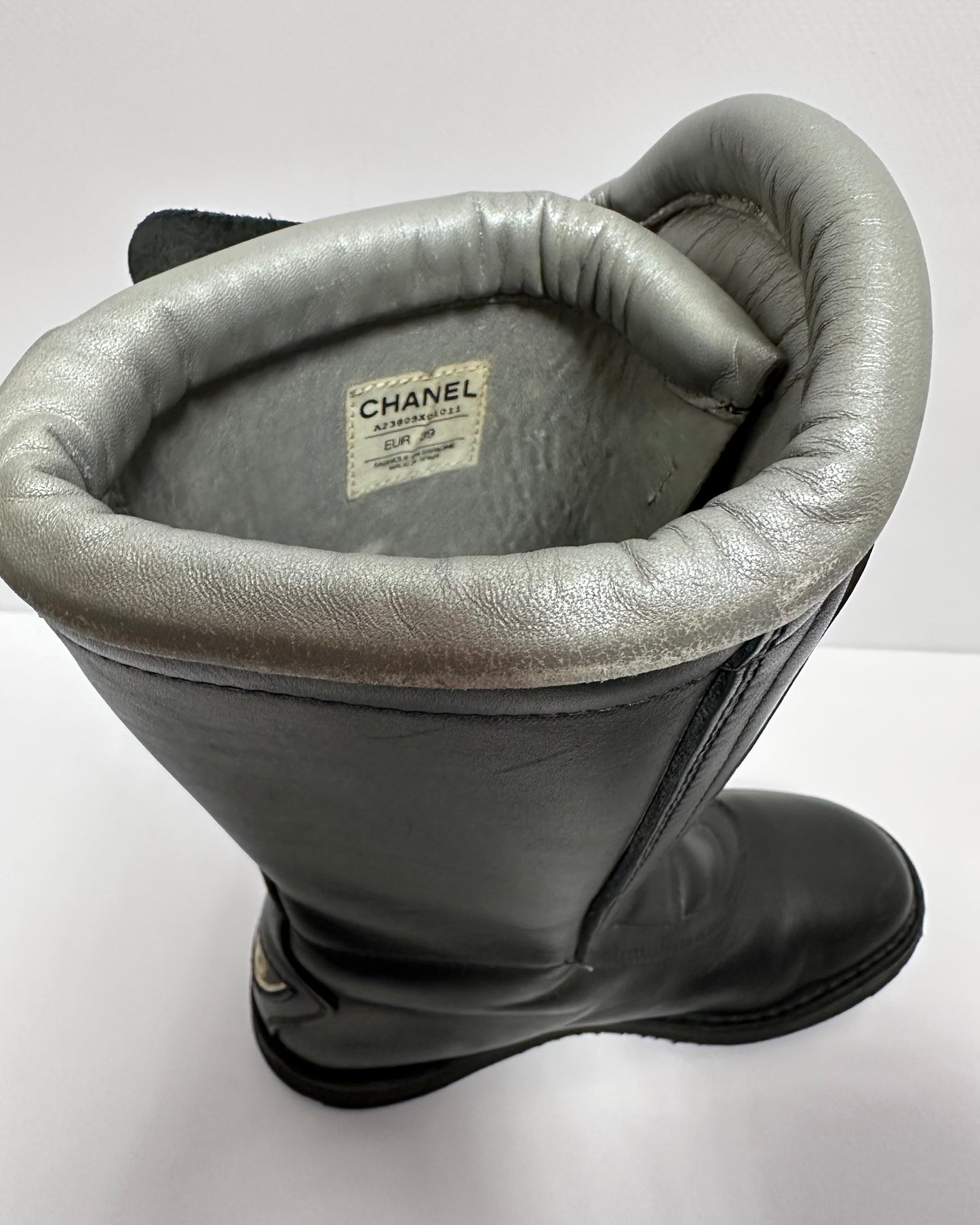 Chanel FW 2003 Moto Biker Boots — 38/39
