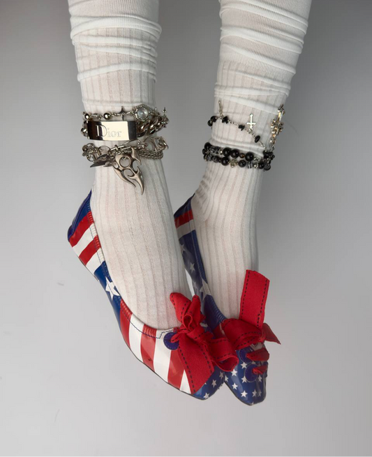 Vintage “Flag” Ballet Flats — 36/36.5