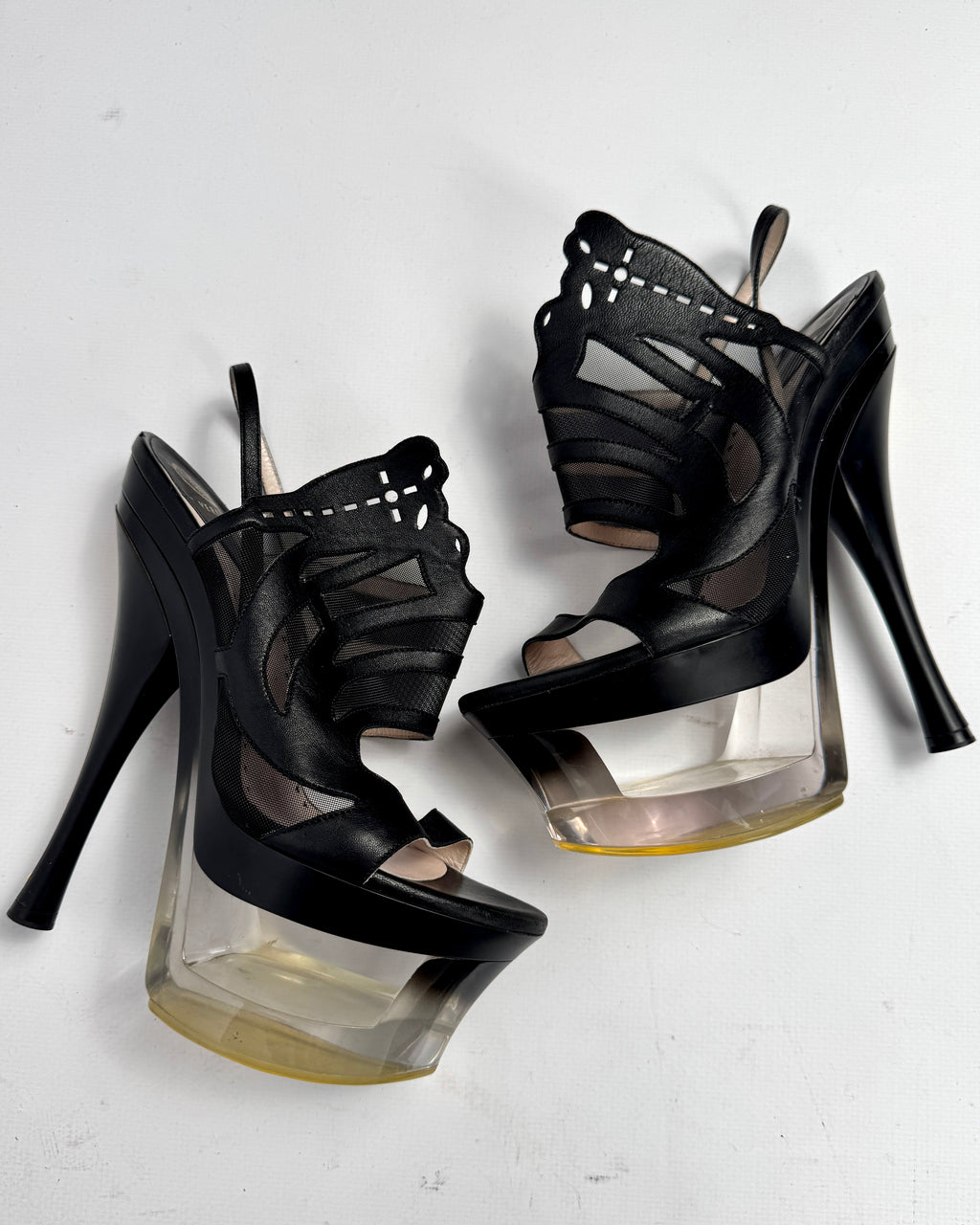 Versace S/S 2012 Runway Lucite Platform Heels — 38/38.5