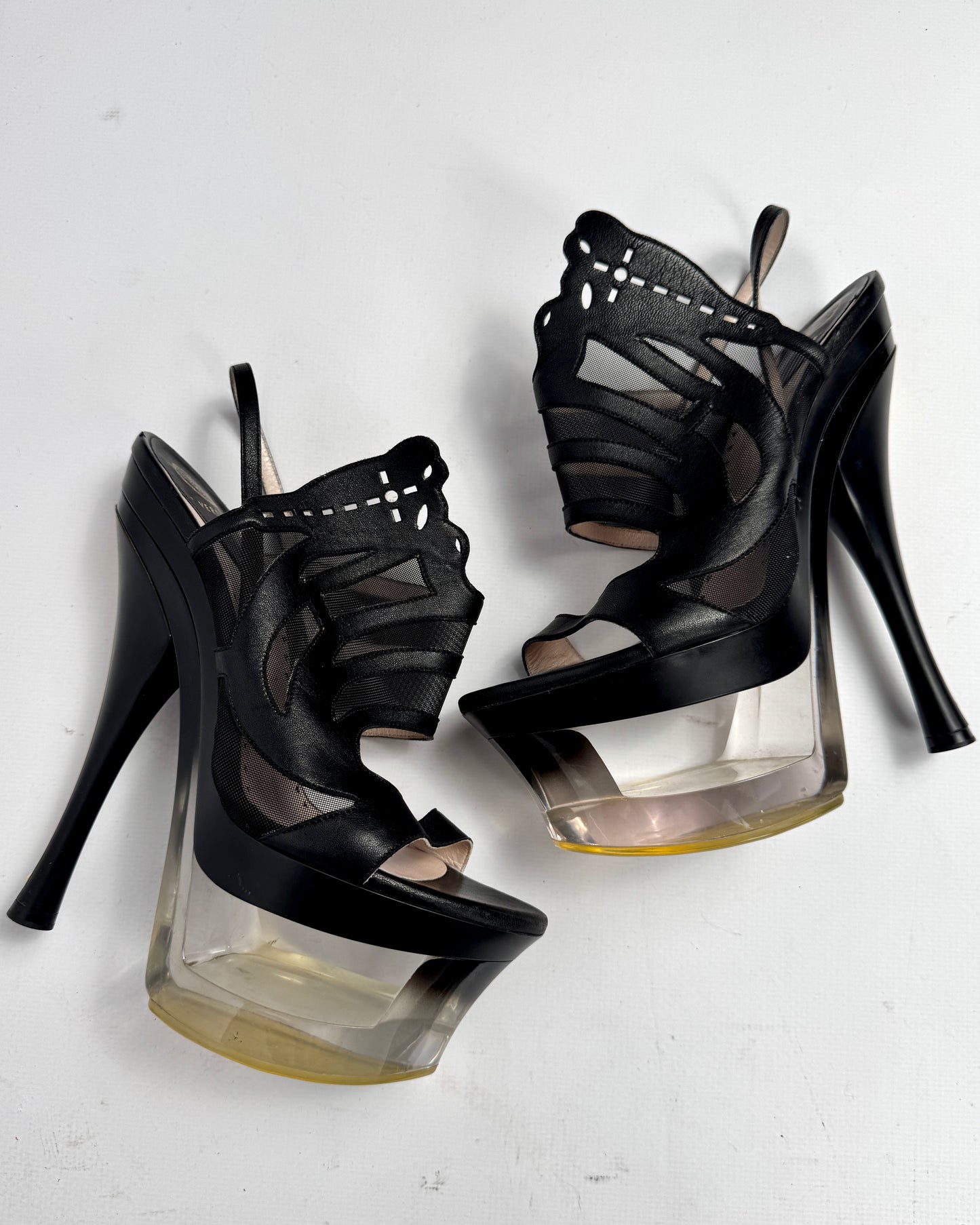 Versace S/S 2012 Runway Lucite Platform Heels — 38/38.5