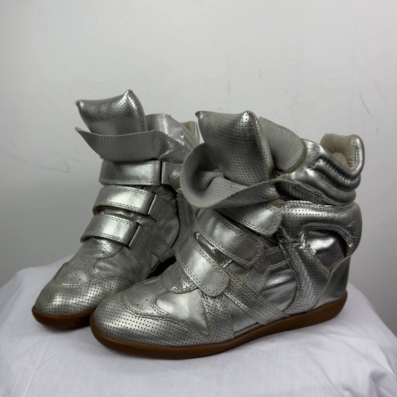 ‘Marant’ Silver Wedge Sneakers 39.5/40.5