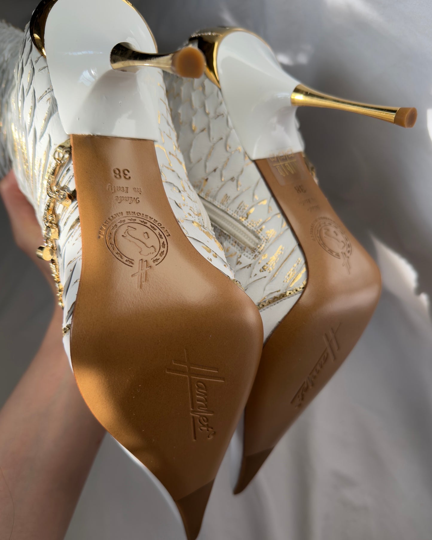 Hamlet Couture Italian Python Boots — 37/38 & 38/39