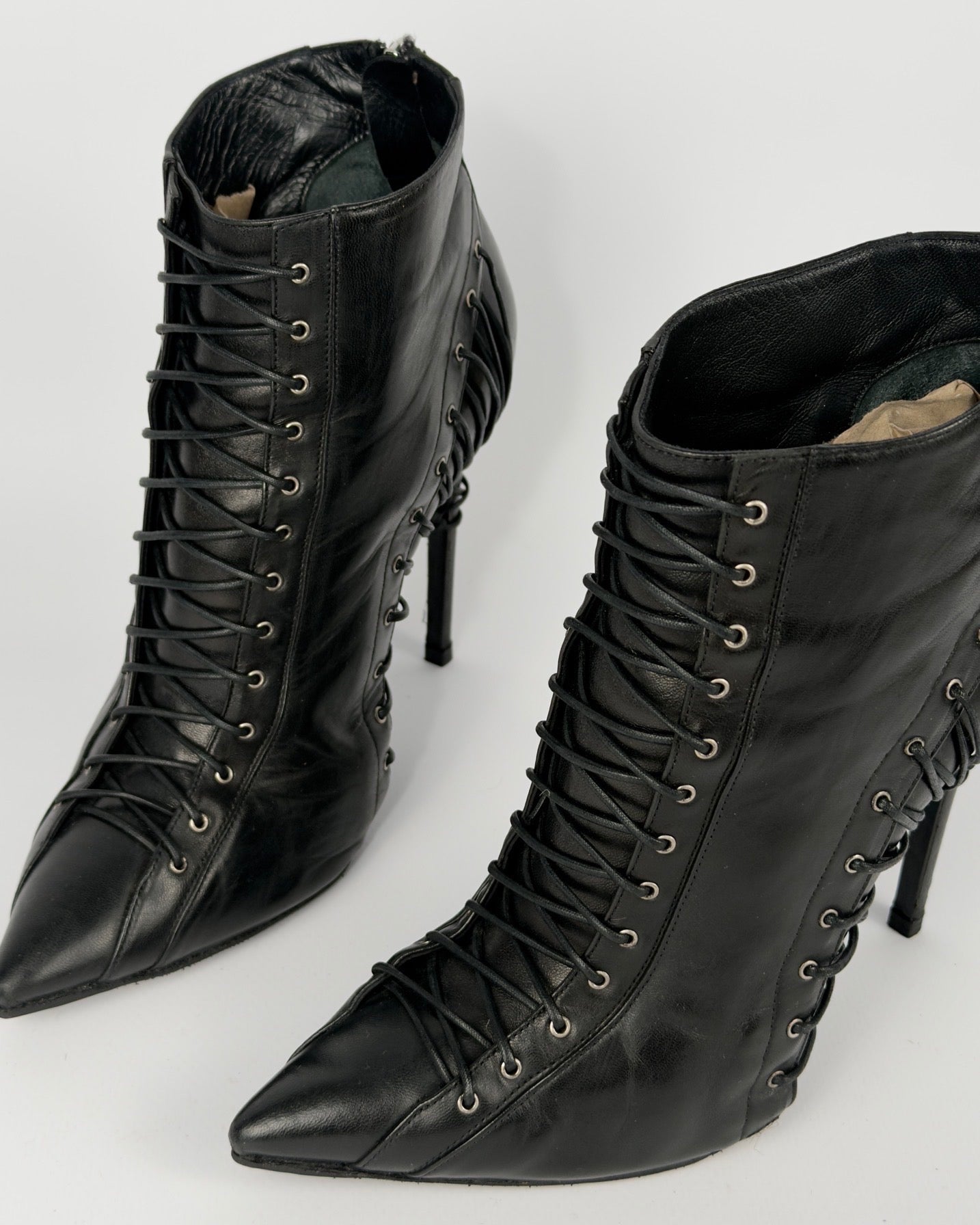 Gianmarco Lorenzi Vintage Corset Boots — 38.5