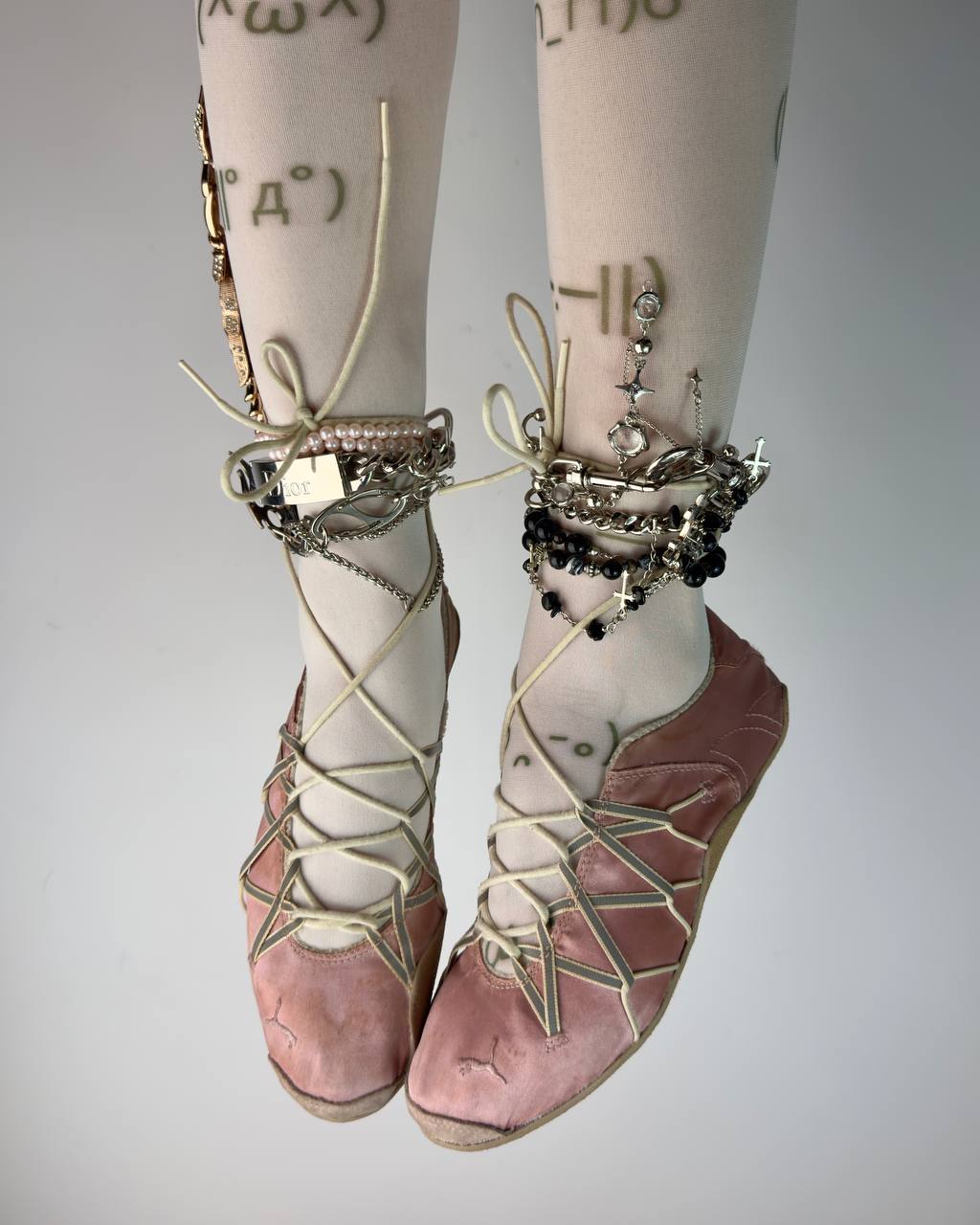 Puma Vintage Lace Up Ballet Flats — 37/38