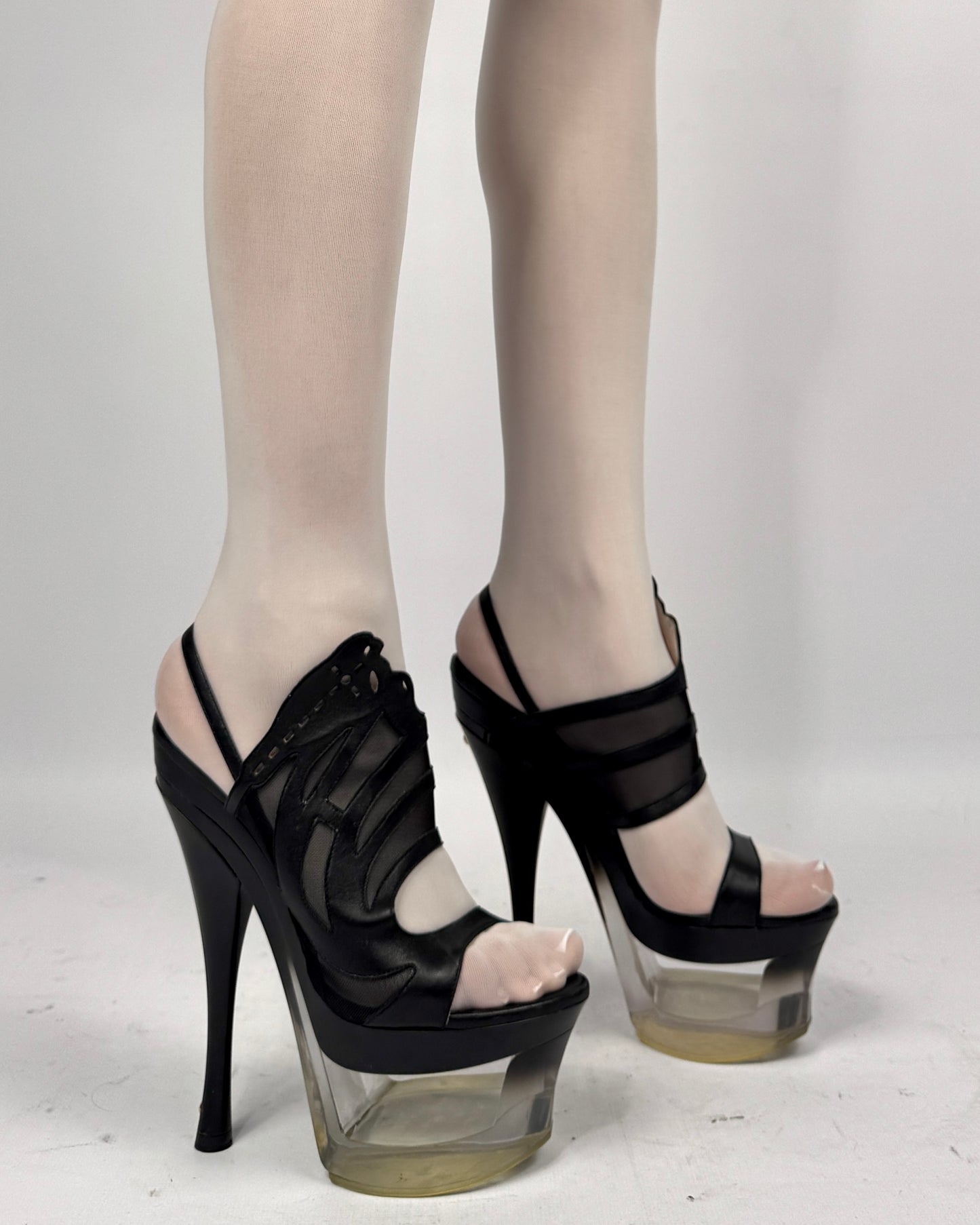 Versace S/S 2012 Runway Lucite Platform Heels — 38/38.5