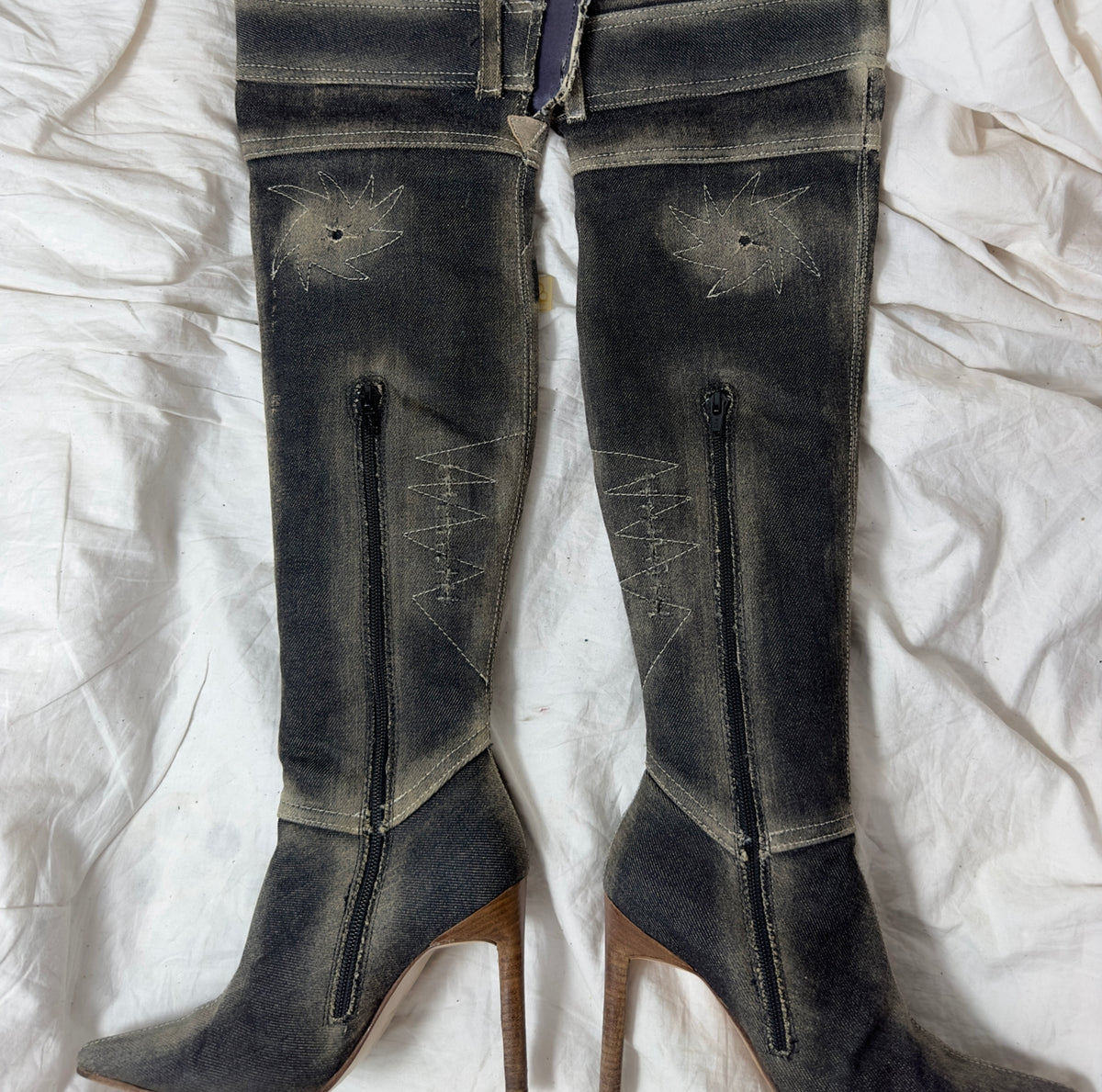 El Dante’s Over The Knee Denim Boots — 40/41
