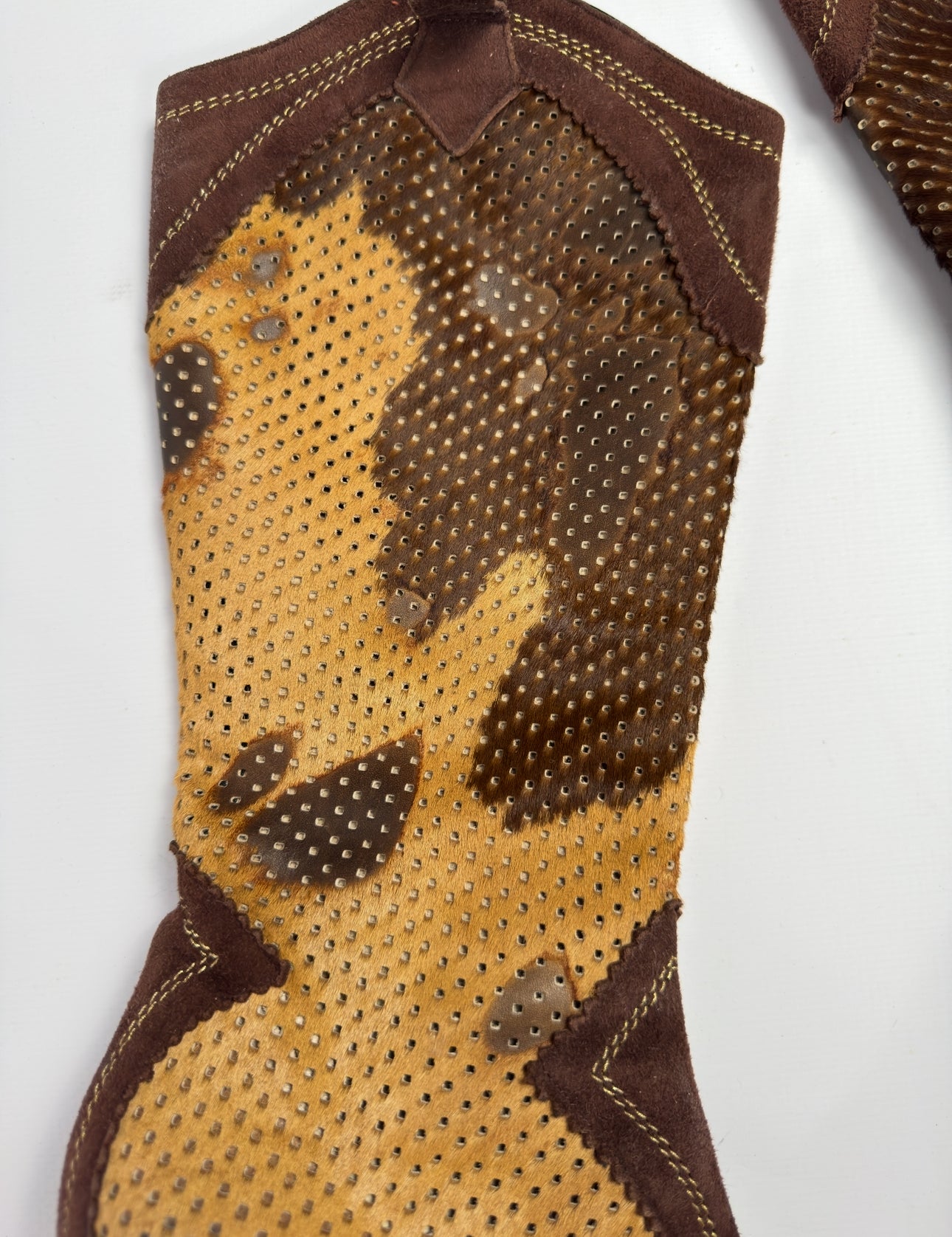 Vintage Italian Pony Fur Cowboy Heel Boots — 38