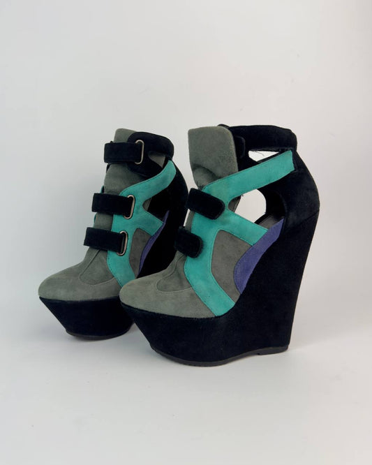 Casadei Vintage Wedge Boots — 36/36.5