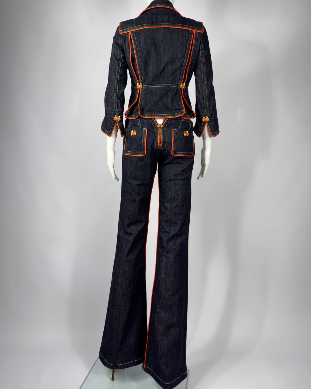 Dsquared2 2005 Denim Crab Set Jacket + Pants