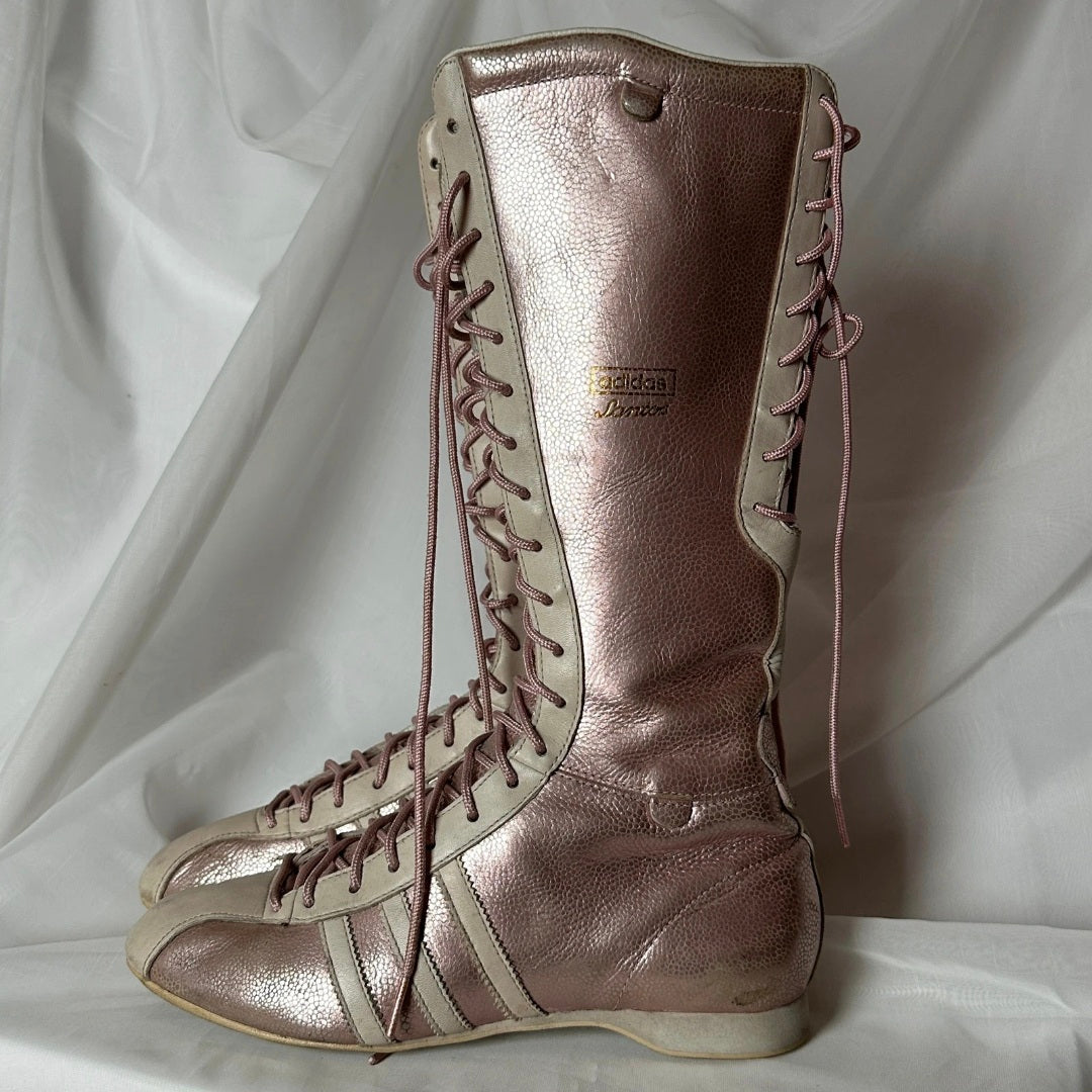 Adidas Santos 2006 Pink Leather Metallic Boots — US7.5 W, 38/39