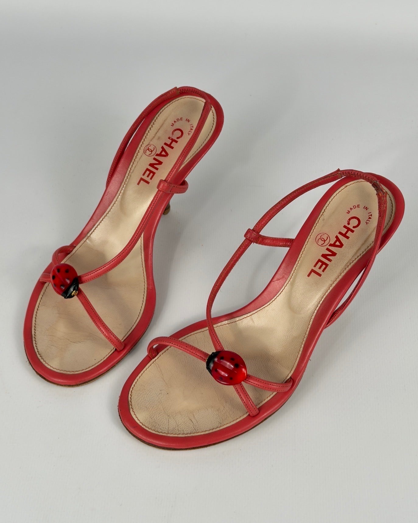 Chanel S/S 2004 by Karl Lagerfeld Vintage Ladybug Heels — 39