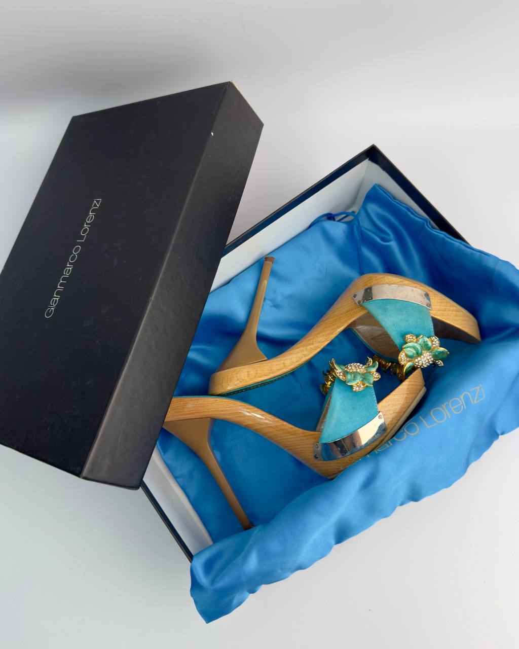 Gianmarco Lorenzi Vintage Flower Heels — 35/36