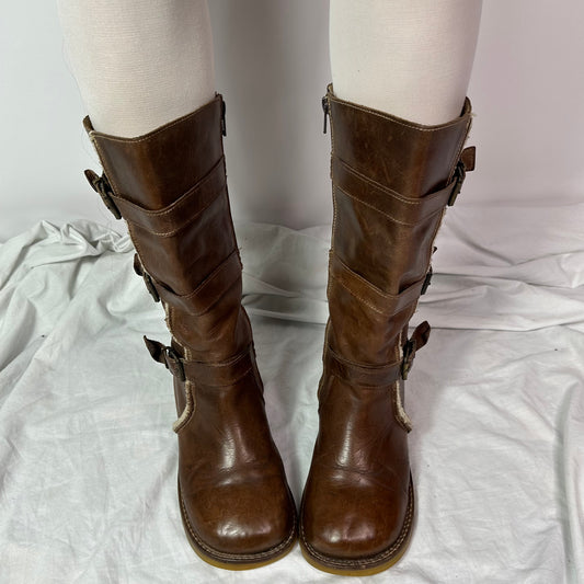 Destroy Vintage Leather Platform Boots