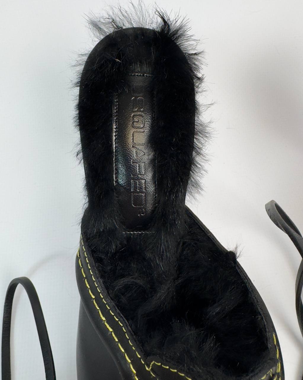 DSQUARED2 BIREL Rare Sneaker-Laced Heels with Fur Insole — 38/39