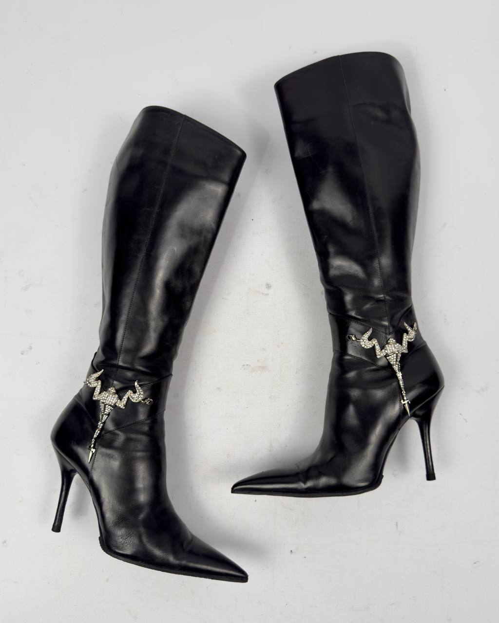 Cesare Paciotti Vintage Italian Scorpion Leather Boots — 37