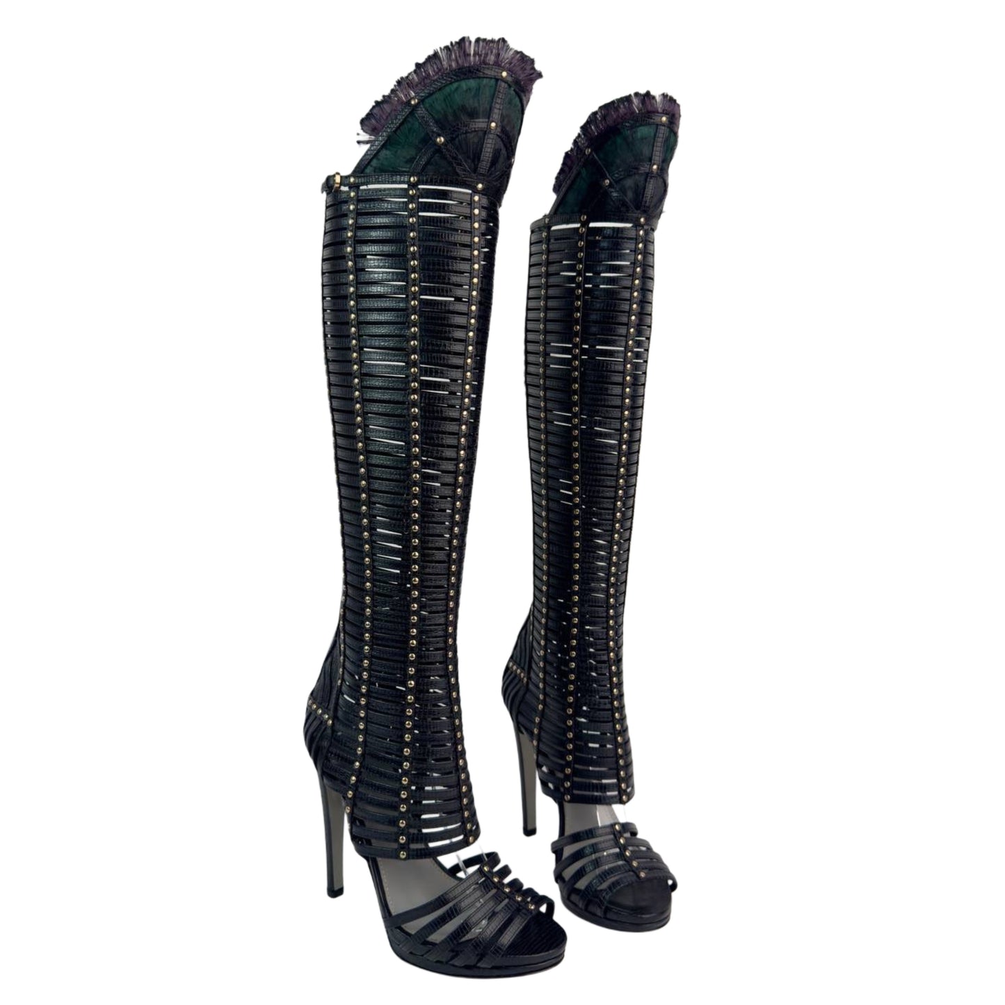 Sergio Rossi Gladiator Heel Boots — 38/39