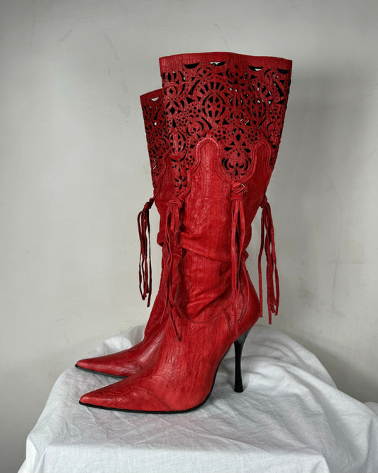Vintage Italian Medea Leather Boots 36/37