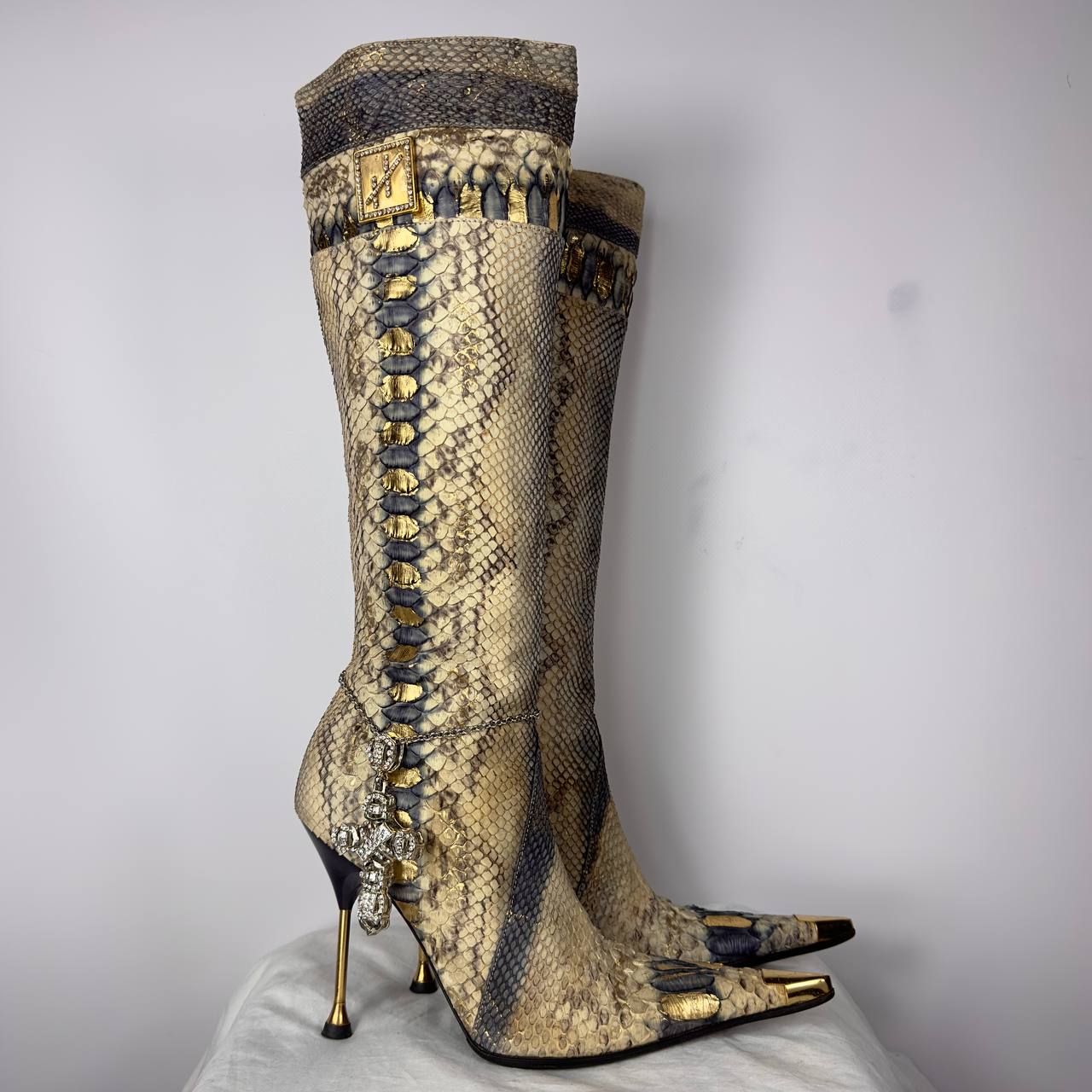 Hamlet Couture Python Leather Italian Boots