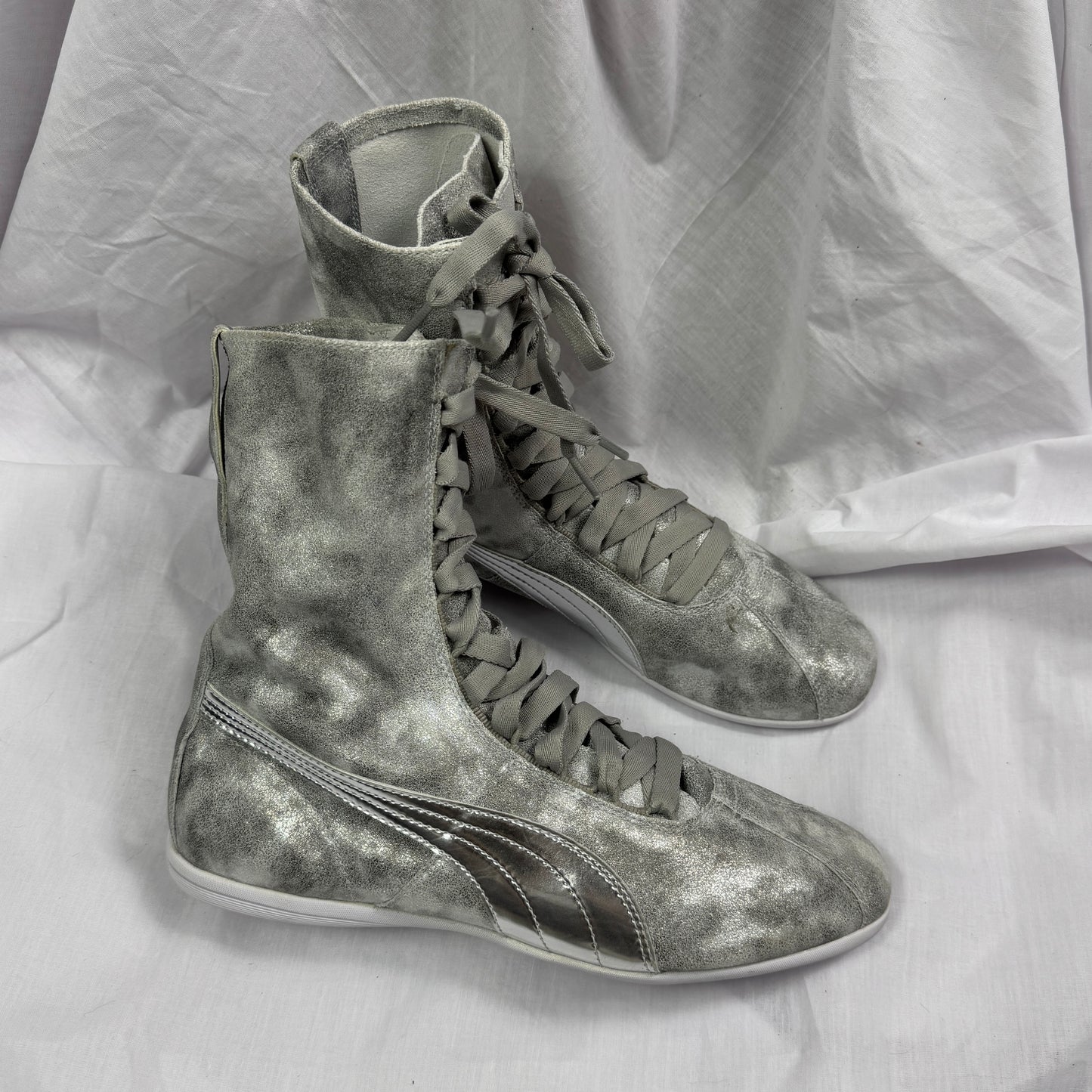 Puma Vintage Silver Boxing Boots 39/40 Deadstock