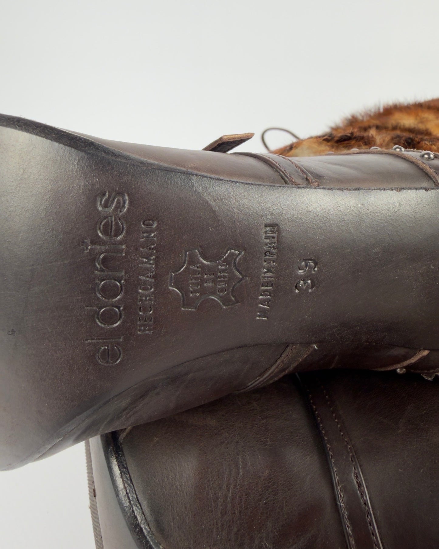 El Dante’s Couture Vintage Fur Boots — 39