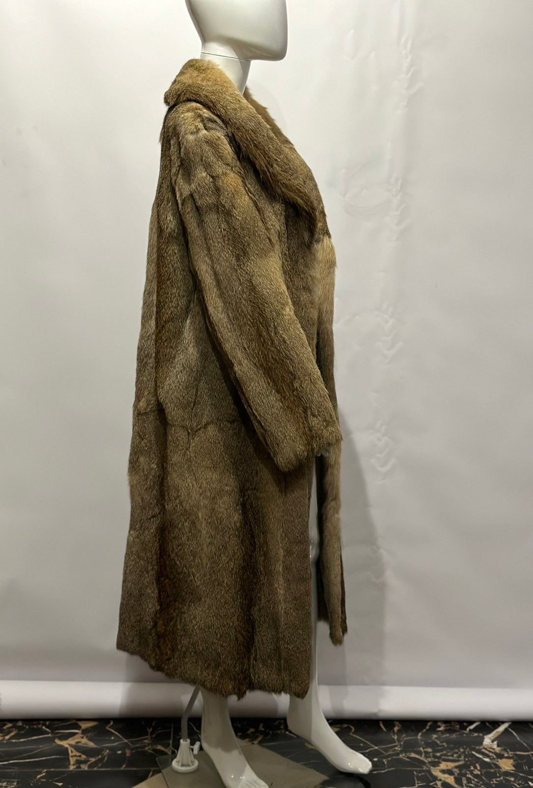Vintage Long Red Fox Fur Coat