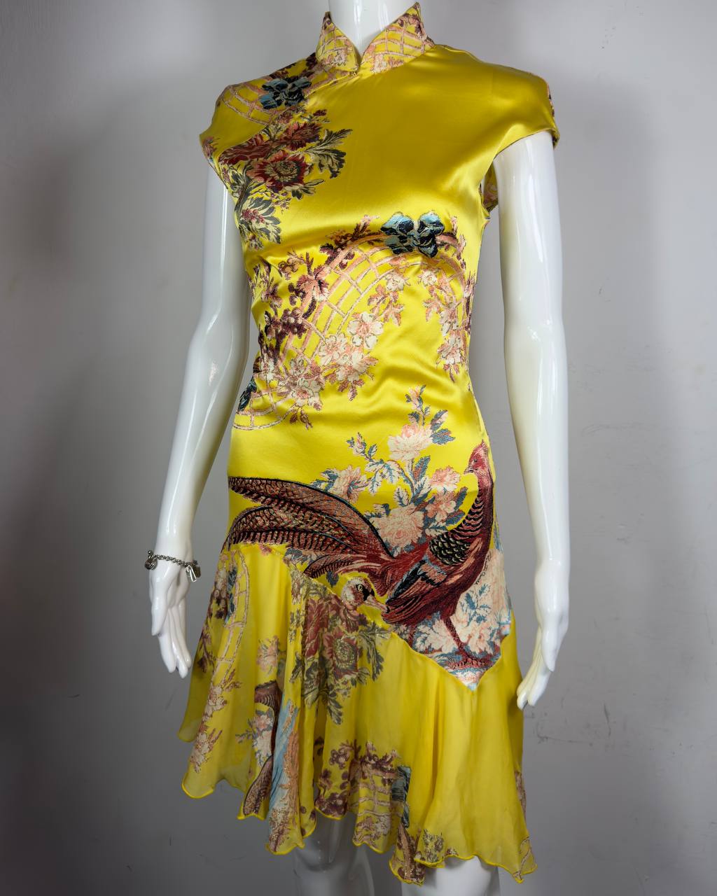 Roberto Cavalli S/S2003 Iconic Chinoiserie Silk Dress